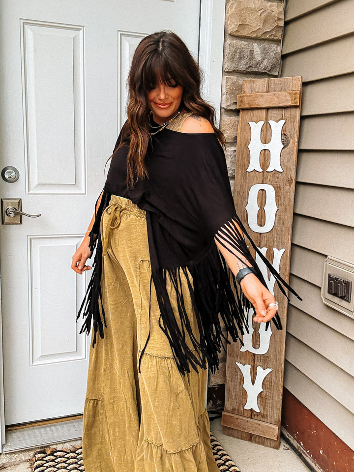 Fringe Tunic: Black