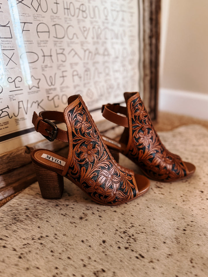 Dodge Town Tooled Heel Booties