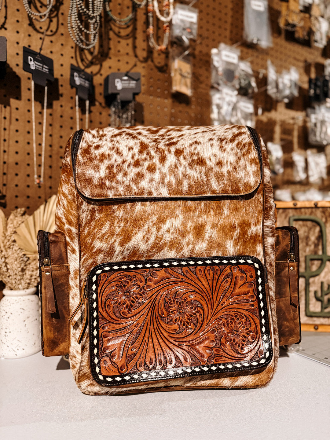 Evangeline Cowhide Backpack #49