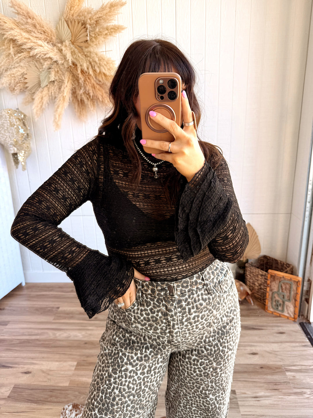 Gatlin Lace Bell Sleeve Top