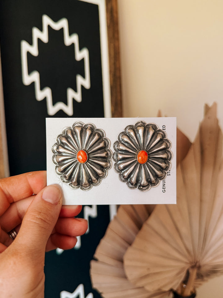 Twisted Tea Concho Earrings