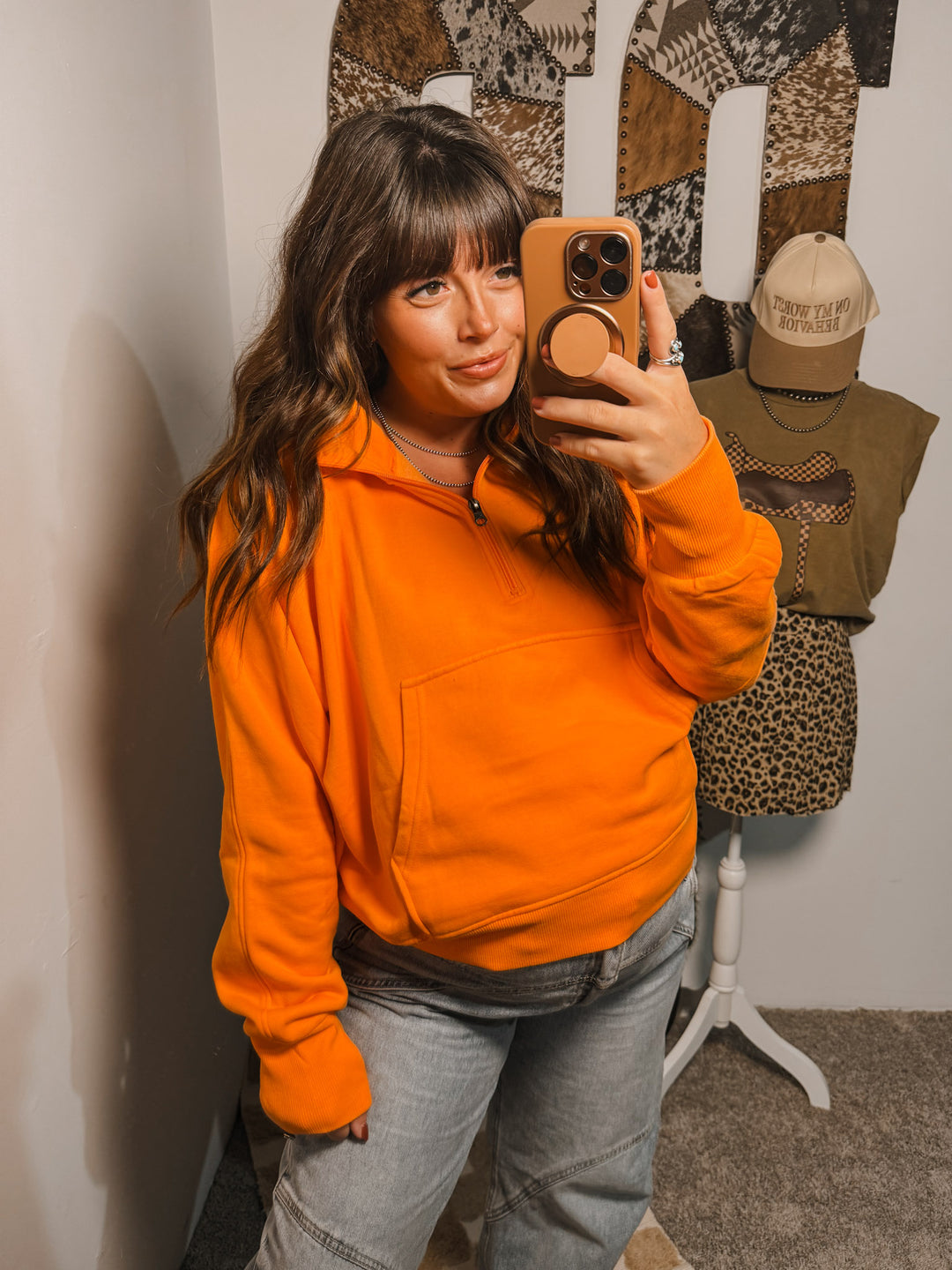 Scuba Hood Pullover: Washed Orange