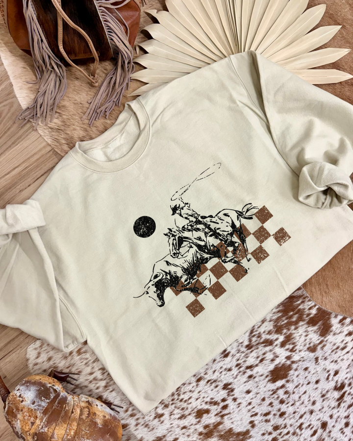 Checkered Dust Roper Crewneck