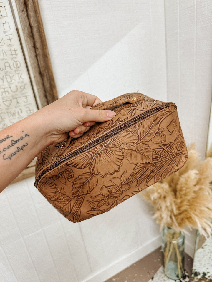 Tooled Makeup Travel Bag
