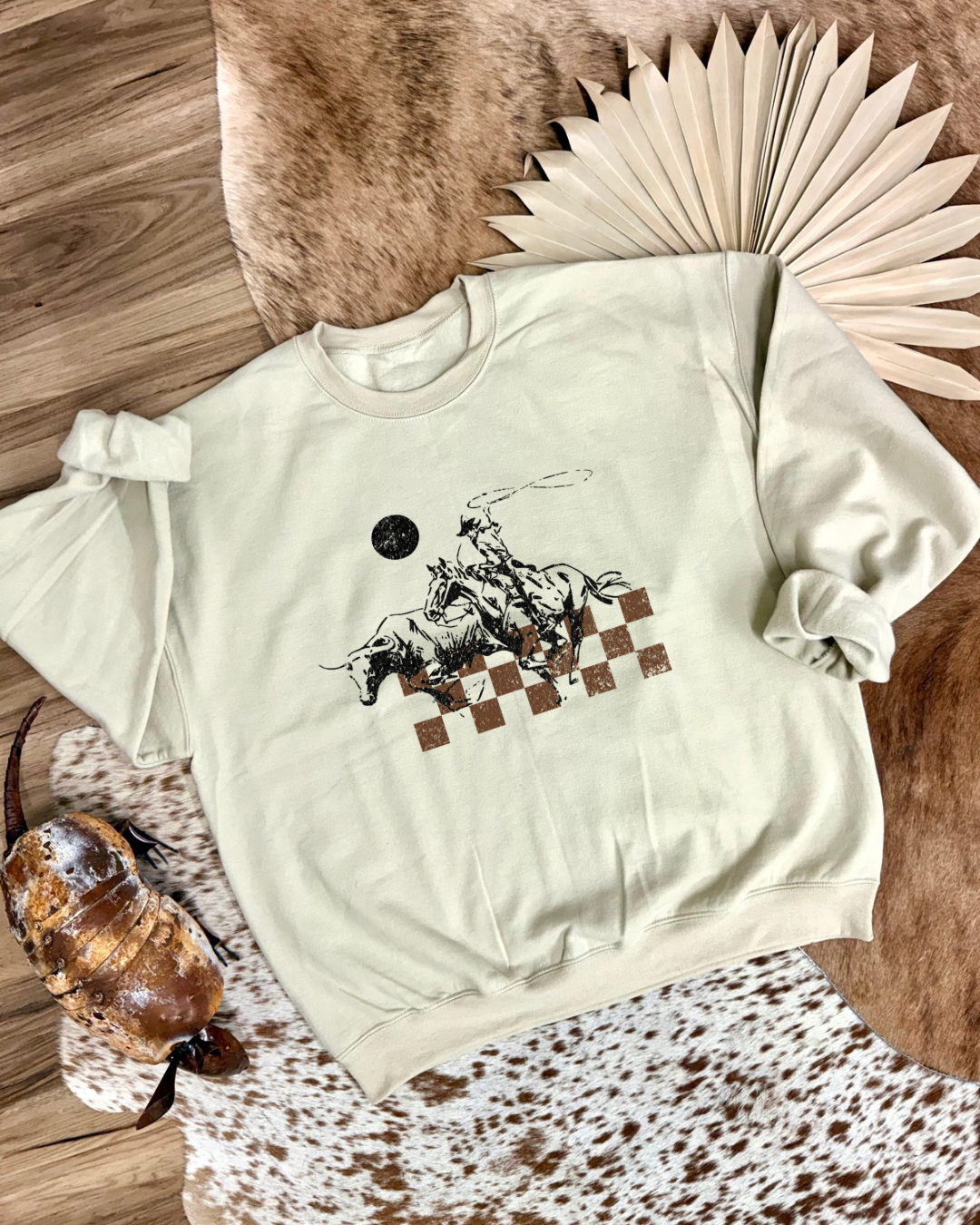 Checkered Dust Roper Crewneck