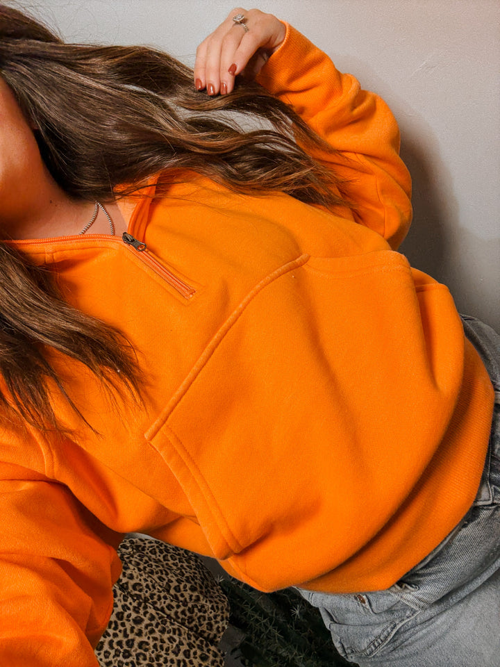 Scuba Hood Pullover: Washed Orange