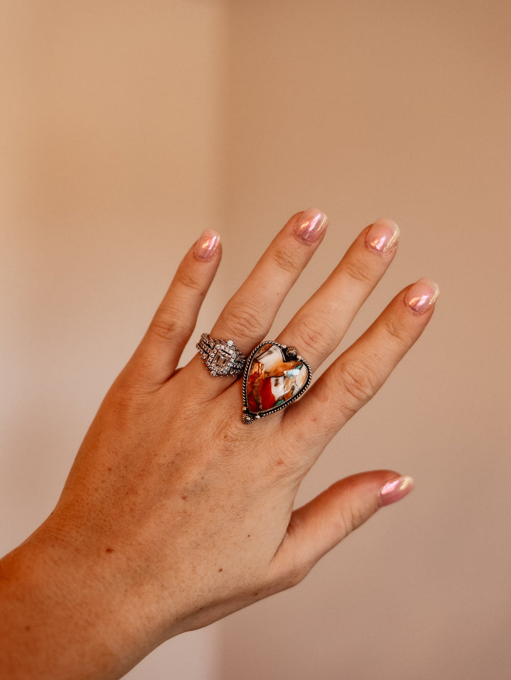 Heart Breaker Adjustable Ring: Spiny #2
