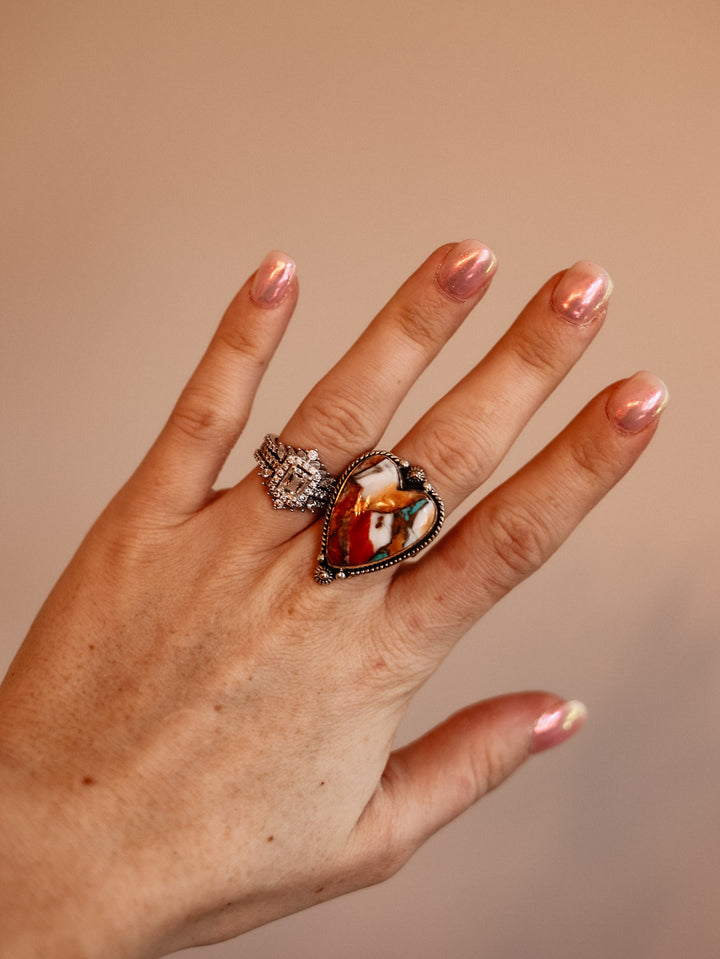 Heart Breaker Adjustable Ring: Spiny #2