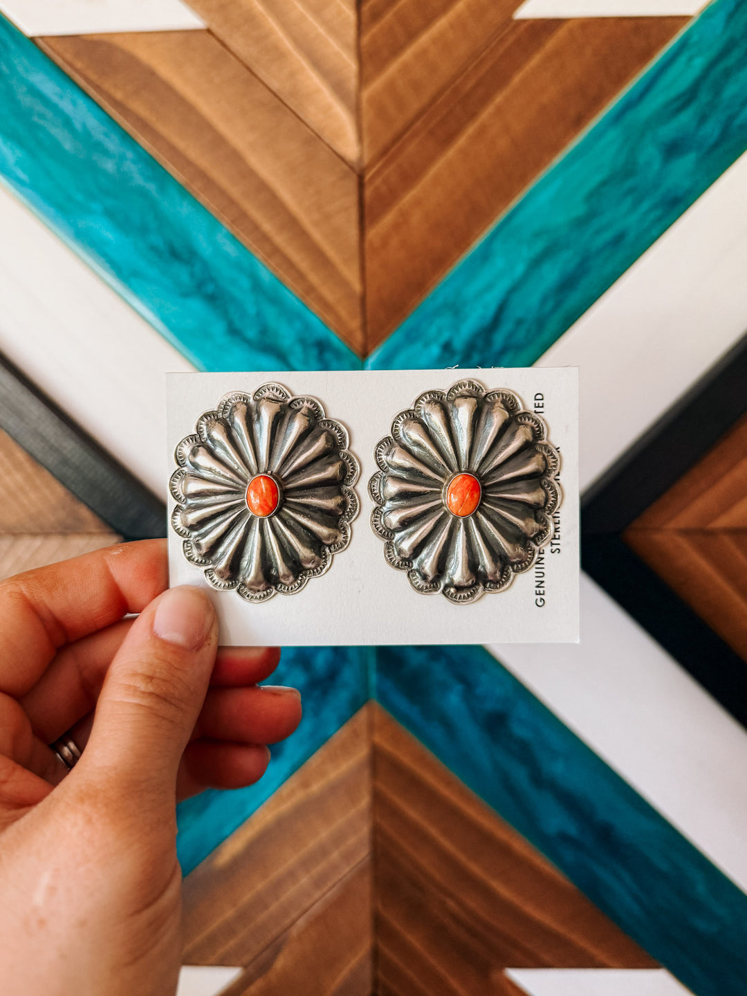 Twisted Tea Concho Earrings