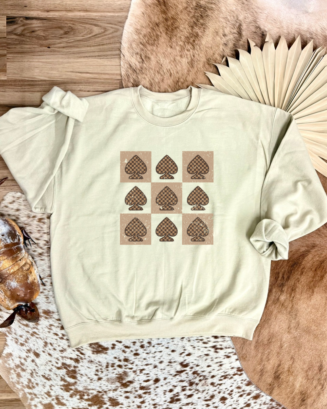 Spades Checker Board Crewneck