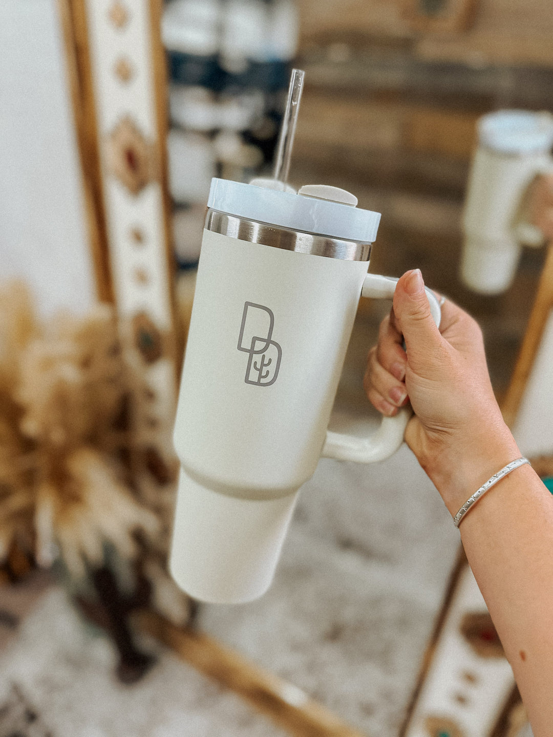Desert Down Tumbler: Cream