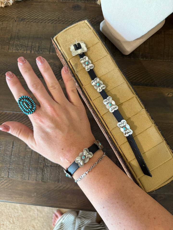 Bow Concho Leather Bracelet