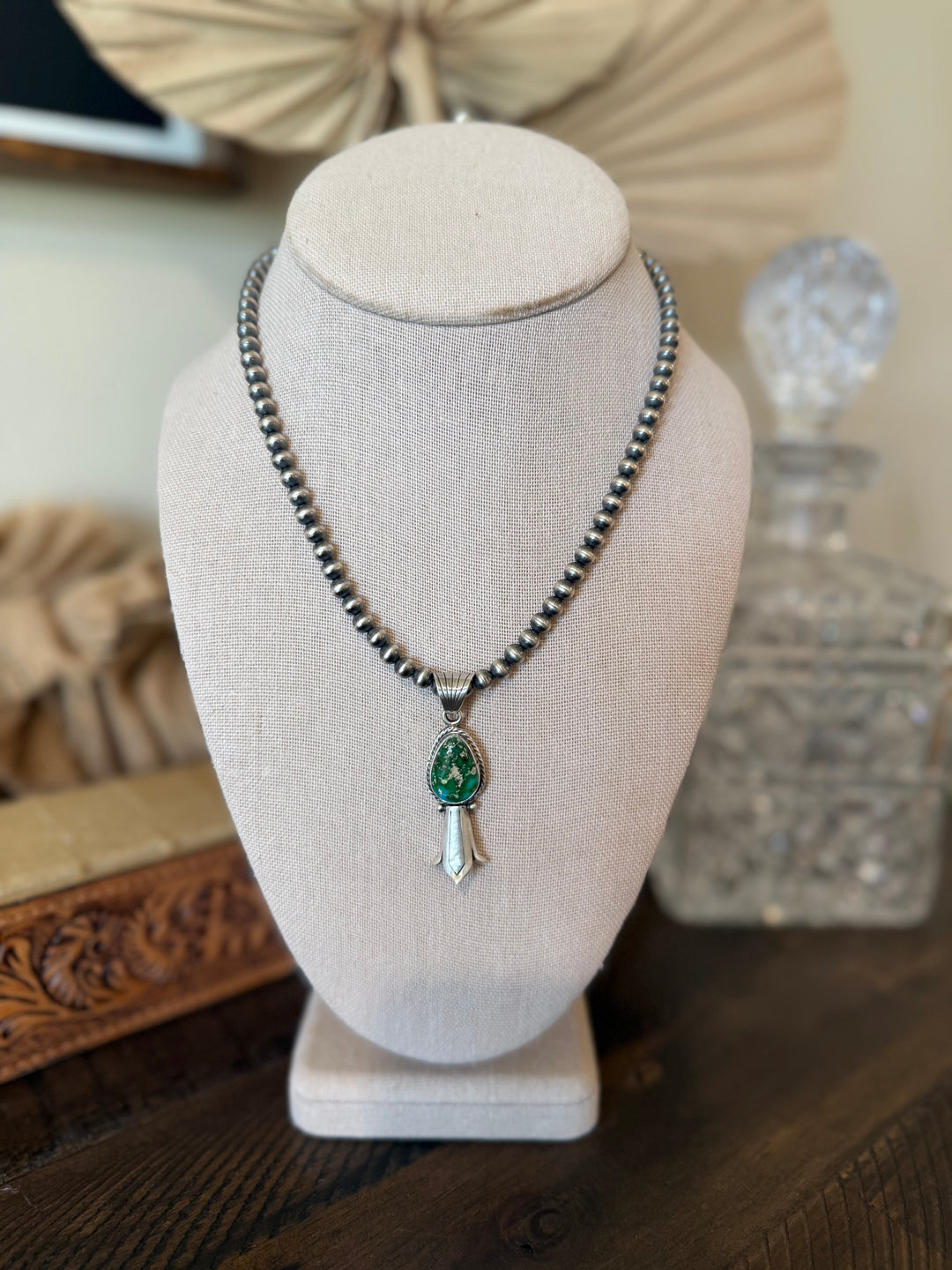 Navajo Pearl & Sonoran Pendant Necklace #3