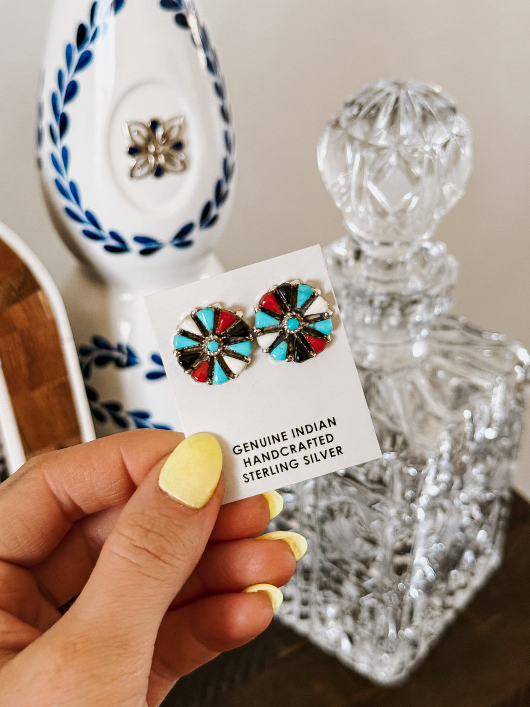 Liv's Turquoise Cluster Earrings: Multistone