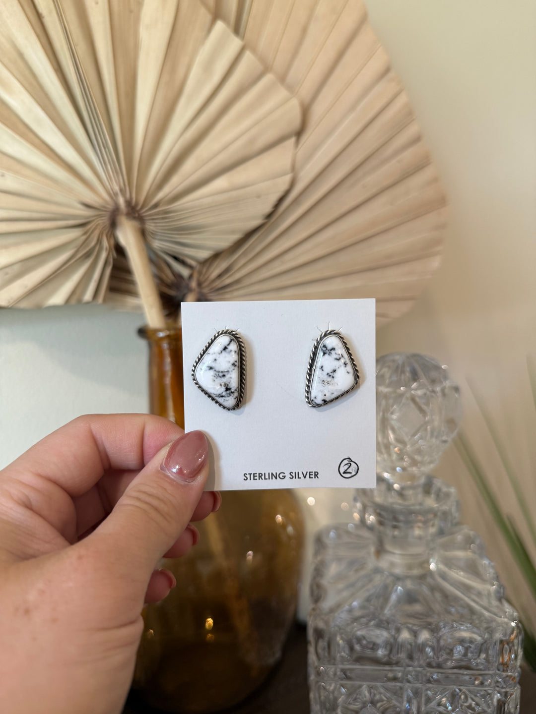White Buffalo Earrings #2