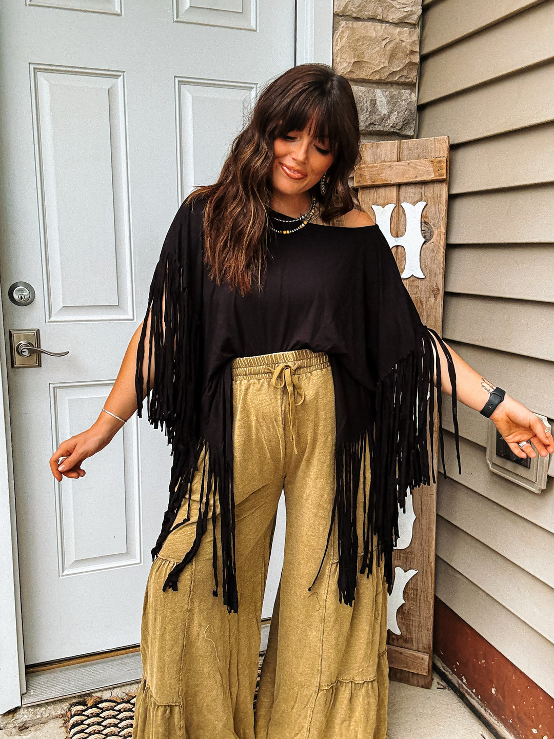 Fringe Tunic: Black