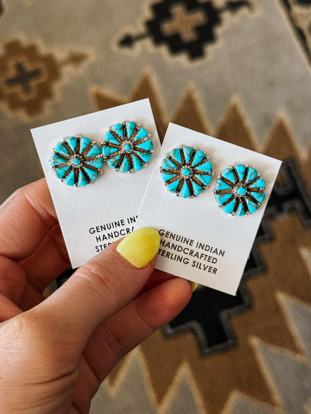 Liv's Turquoise Cluster Earrings: Kingman