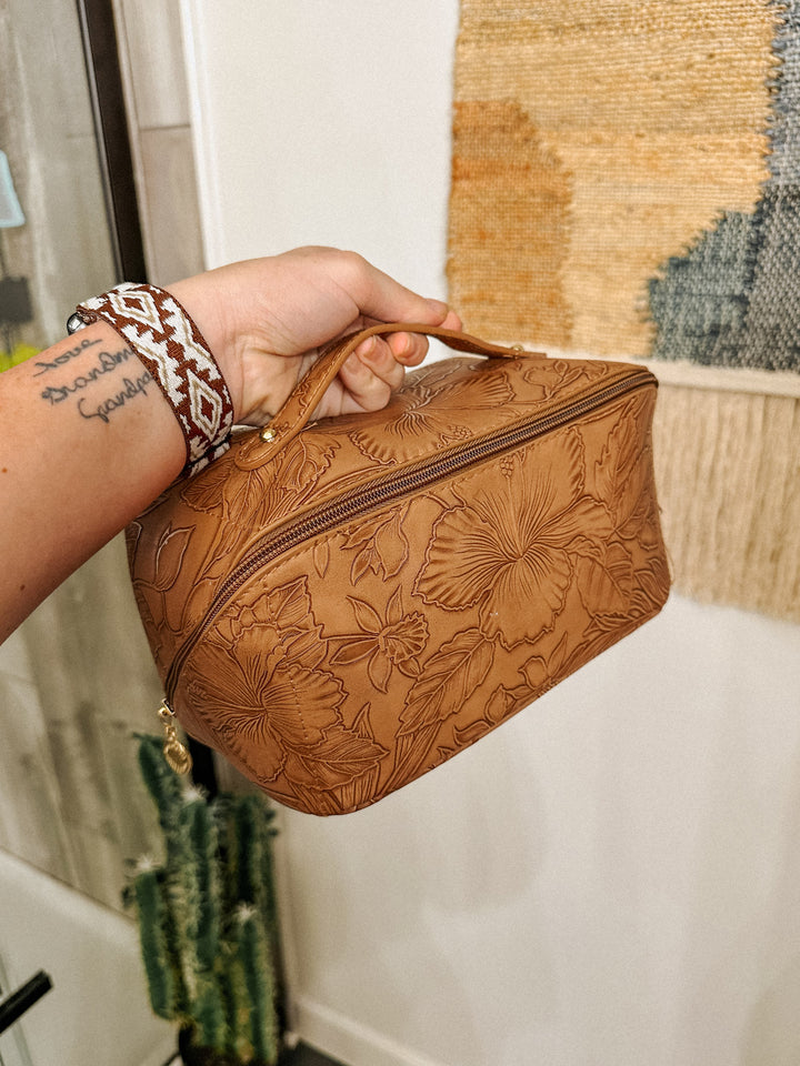 Tooled Makeup Travel Bag