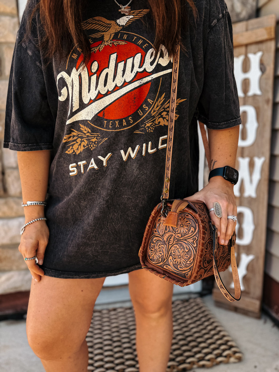 Midwest Stay Wild Oversized Tee