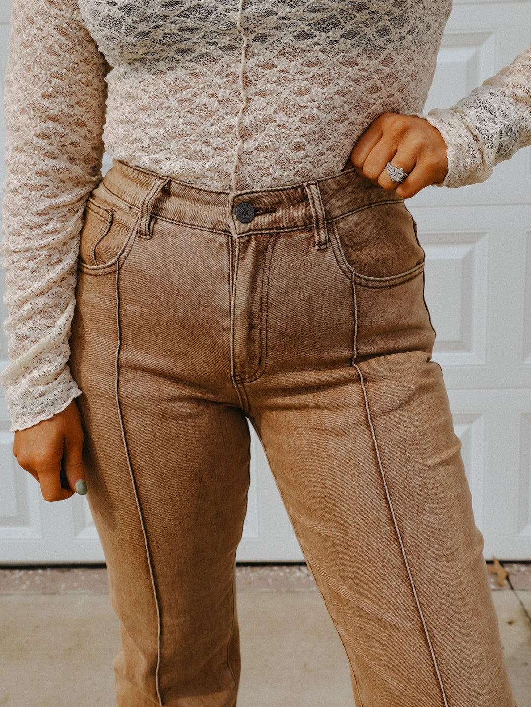 Buckskin Bae Front Seam Jean