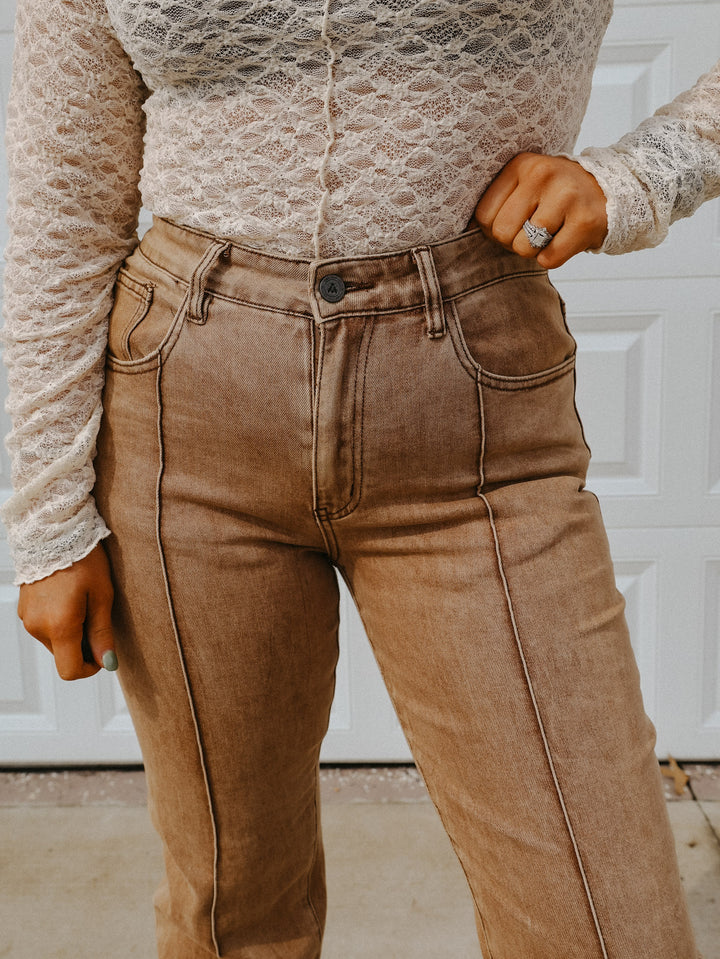 Buckskin Bae Front Seam Jean