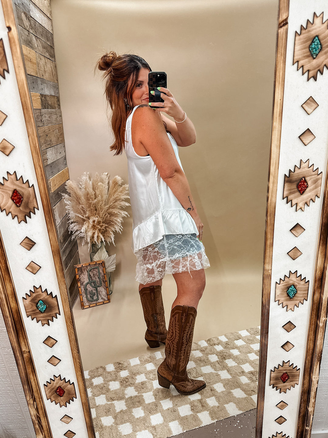 Lace Extender Tank: White