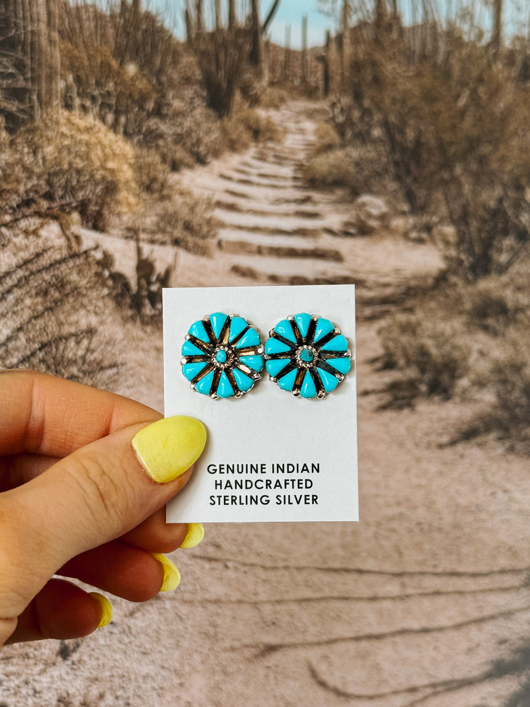 Liv's Turquoise Cluster Earrings: Zuni