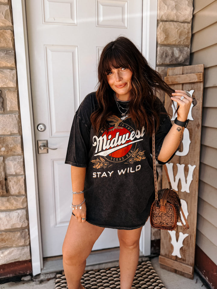Midwest Stay Wild Oversized Tee