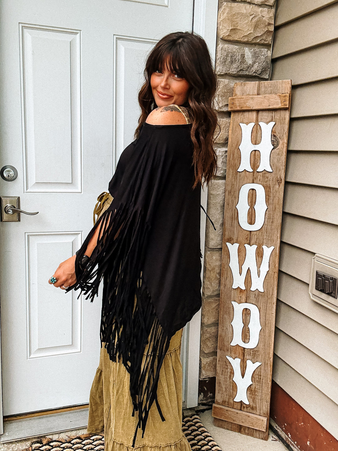 Fringe Tunic: Black