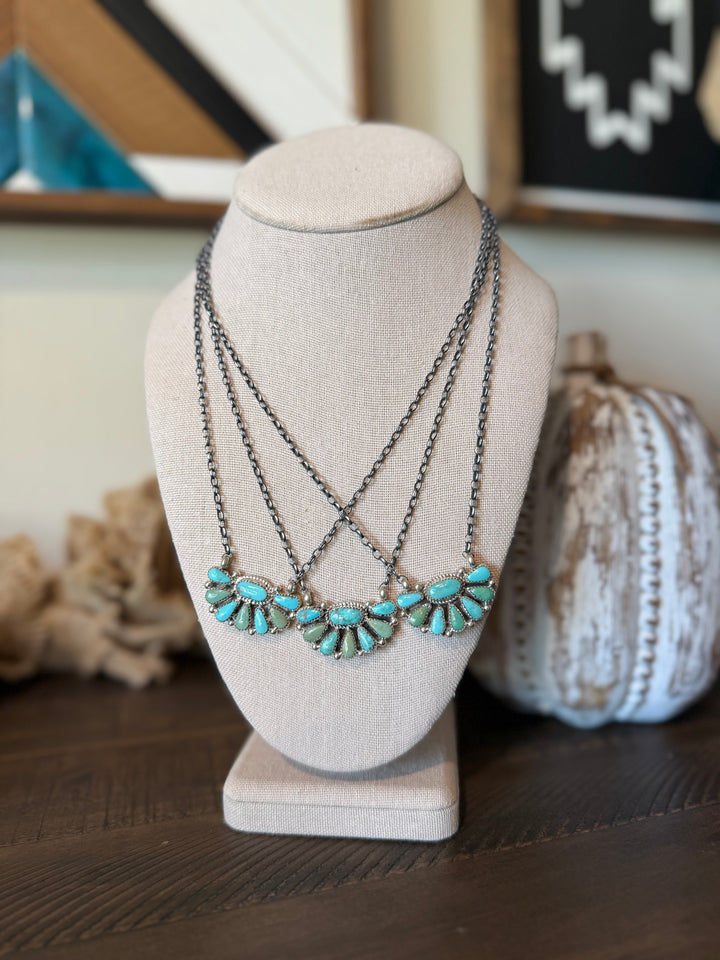 1/2 Moon Cluster Necklace