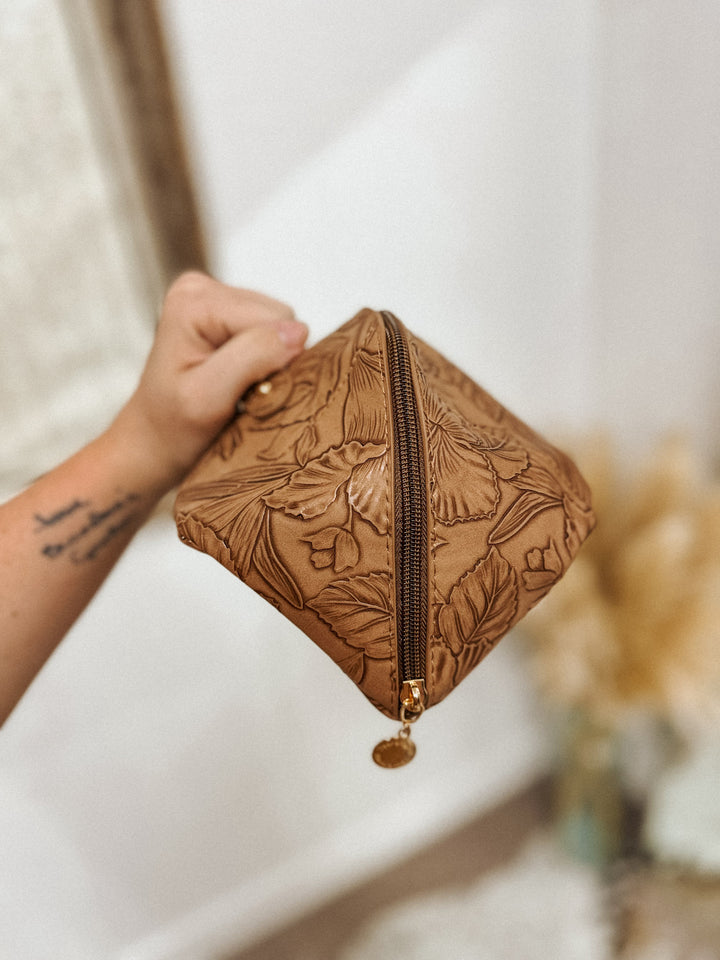 Tooled Makeup Travel Bag