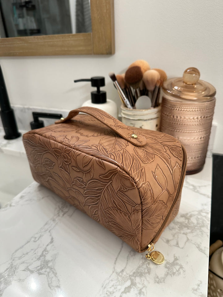 Tooled Makeup Travel Bag