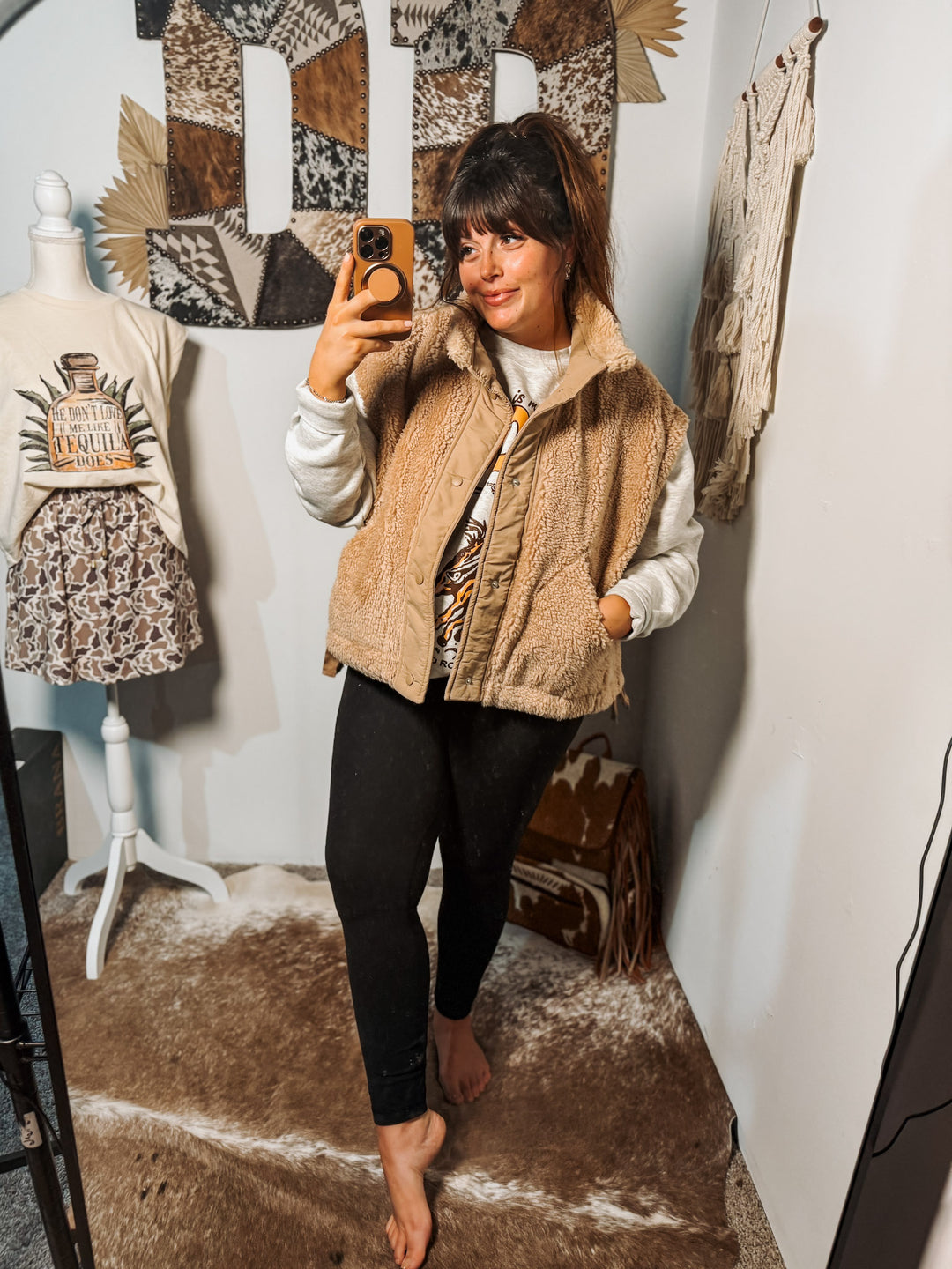 Cozy Sherpa Vest: Beige