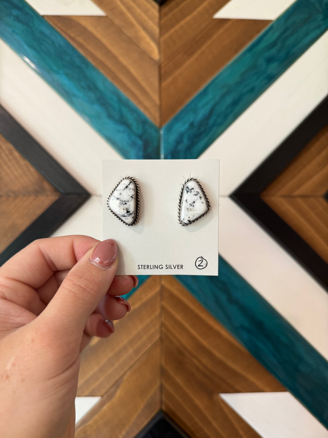 White Buffalo Earrings #2