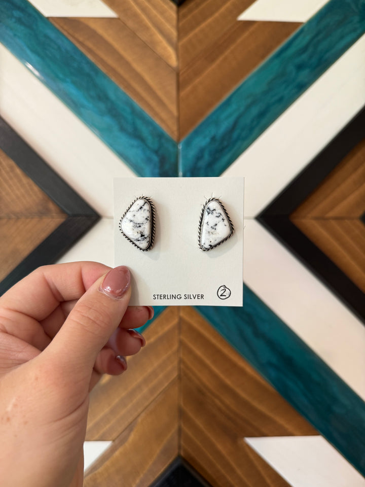 White Buffalo Earrings #2