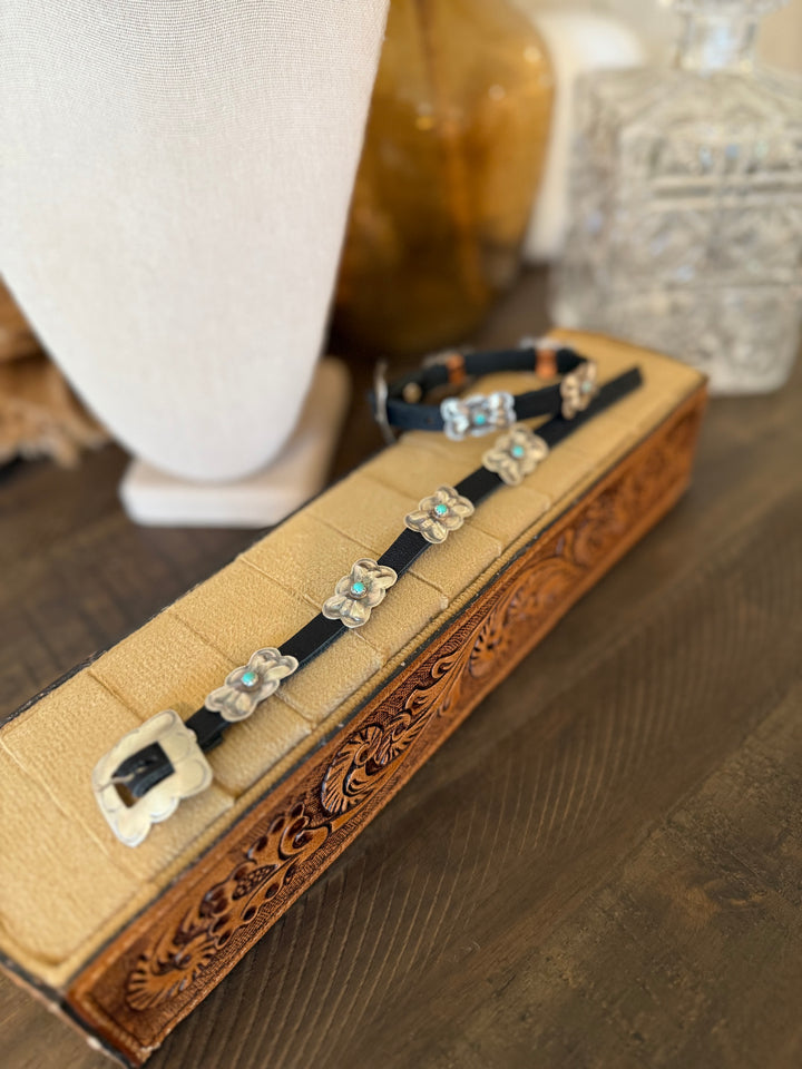Bow Concho Leather Bracelet