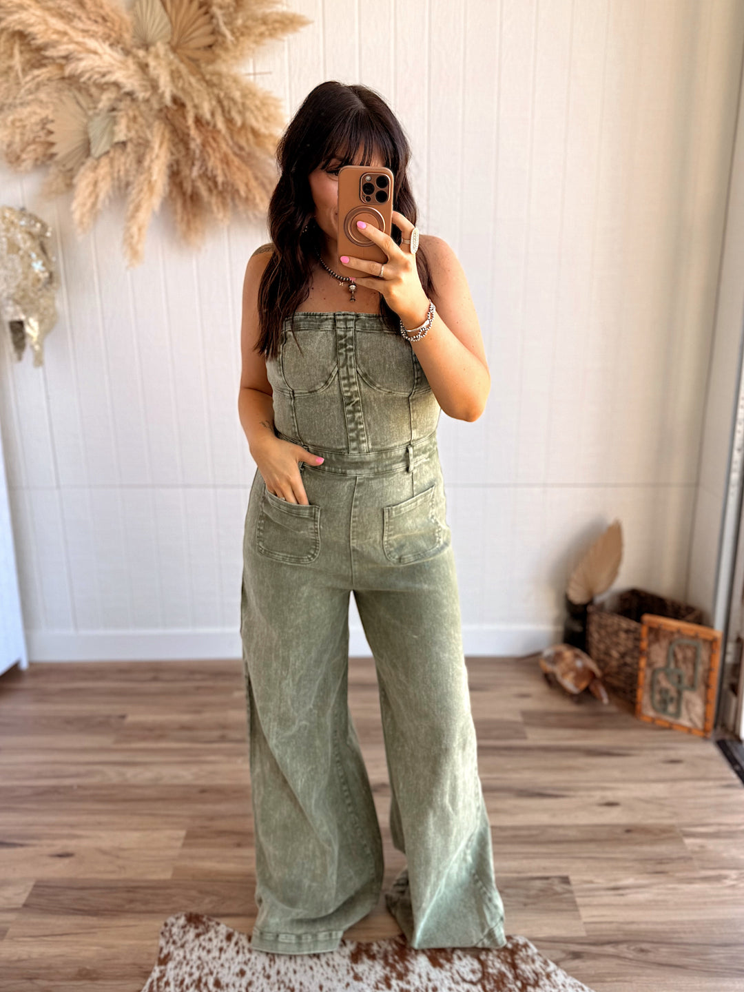Aspen Jumpsuit: Moss