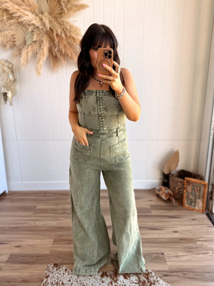 Aspen Jumpsuit: Moss