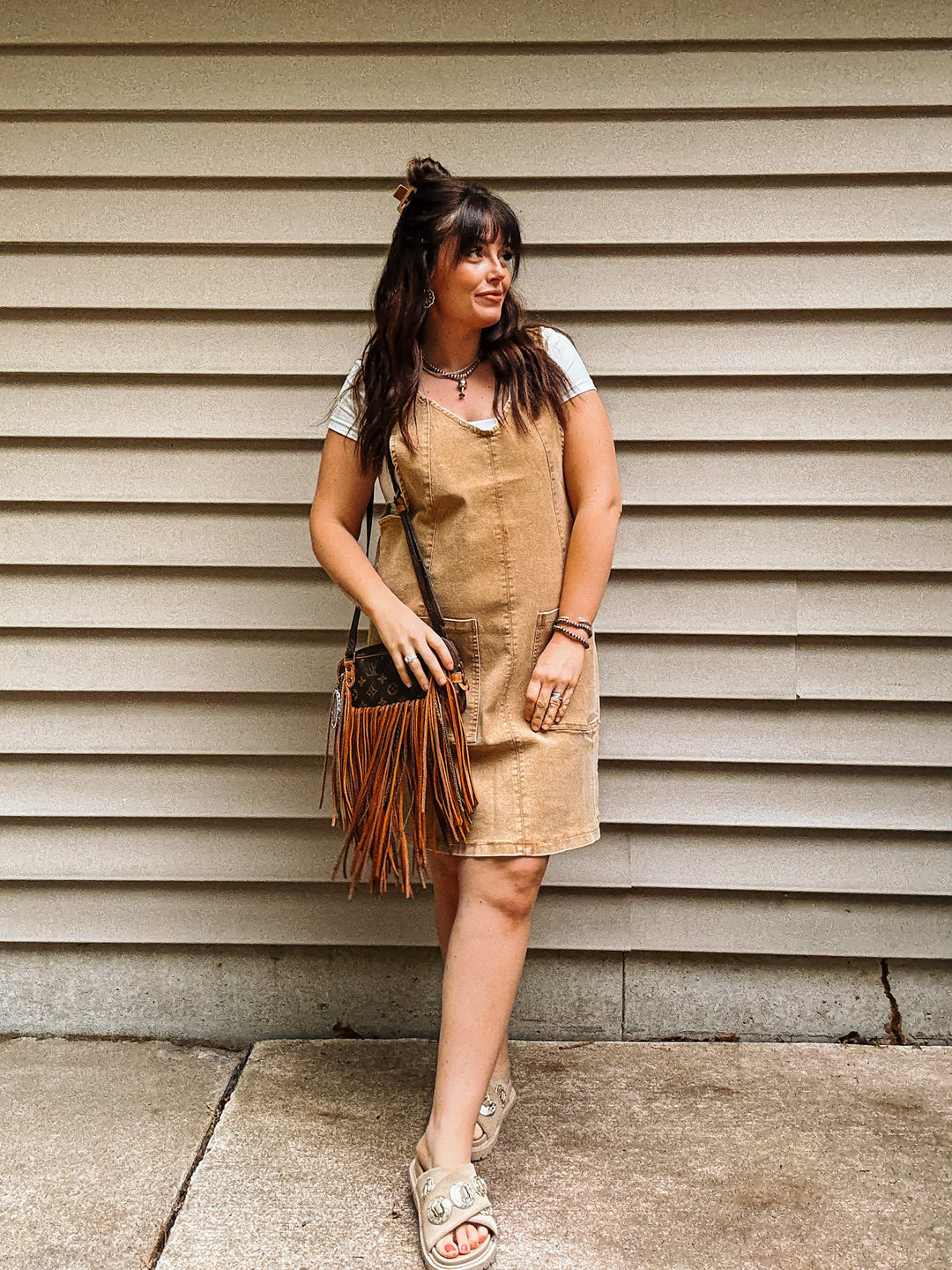 Denim Overall Dress