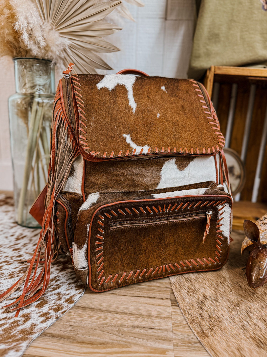 LuLu Fringe Cowhide Backpack #2