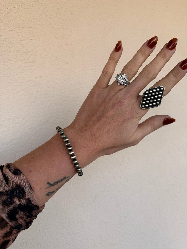 6mm Navajo Pearl Stretchy Bracelet