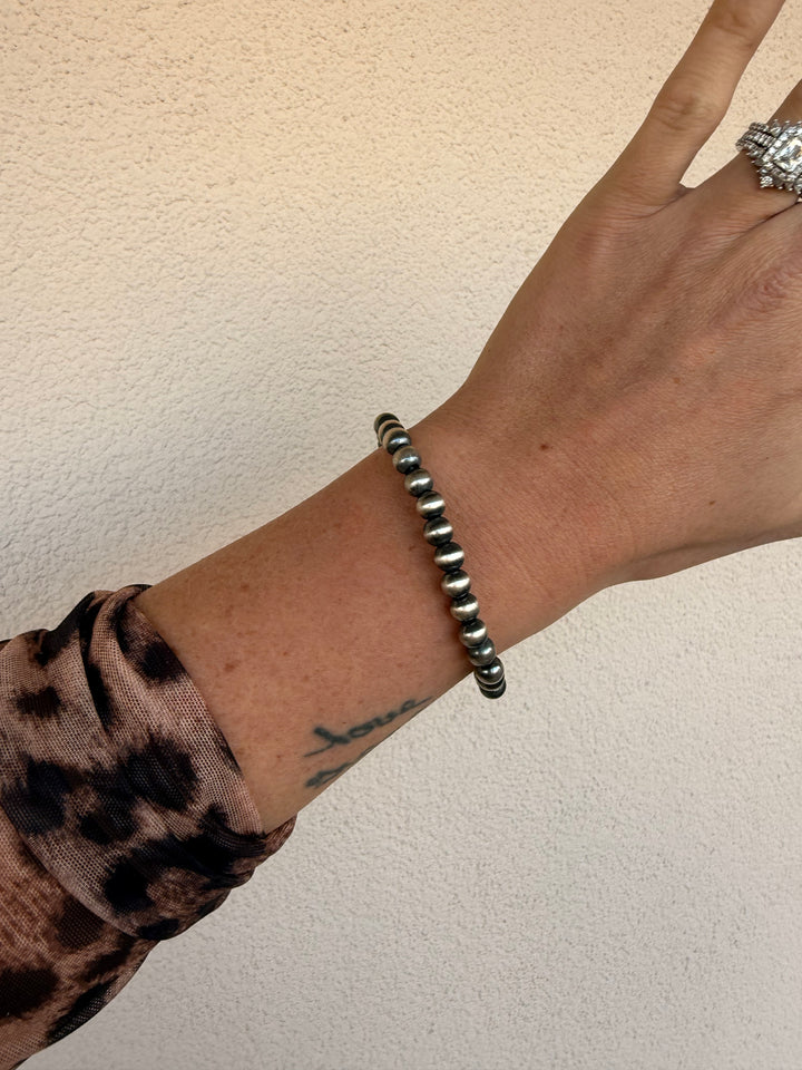 6mm Navajo Pearl Stretchy Bracelet