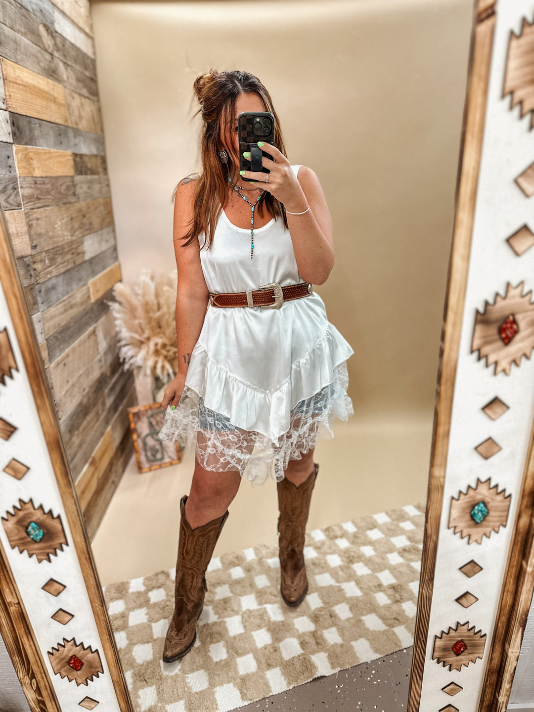 Lace Extender Tank: White