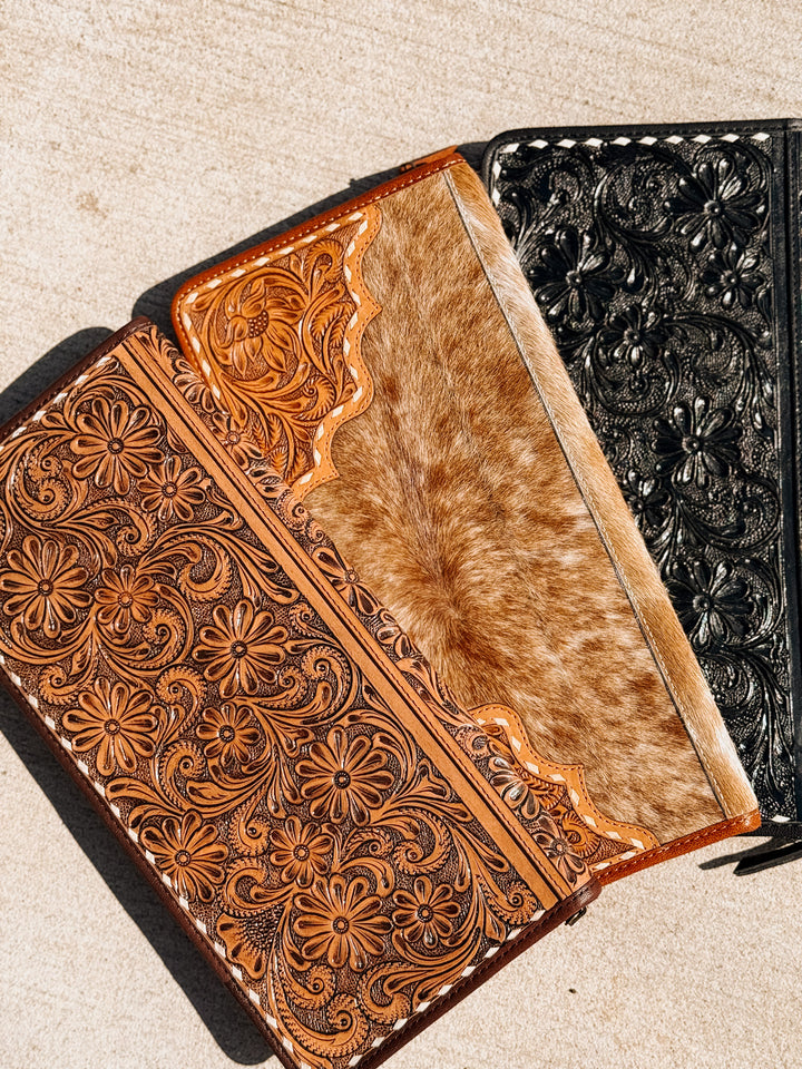 Jewelry Case Wallet: Tooled Black