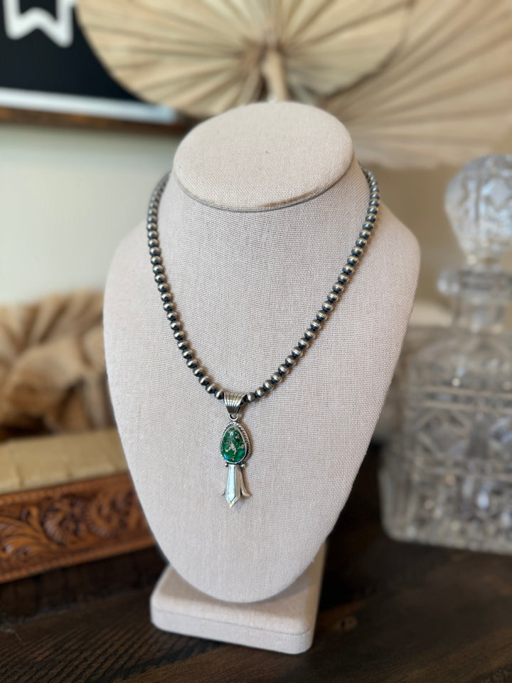 Navajo Pearl & Sonoran Pendant Necklace #3