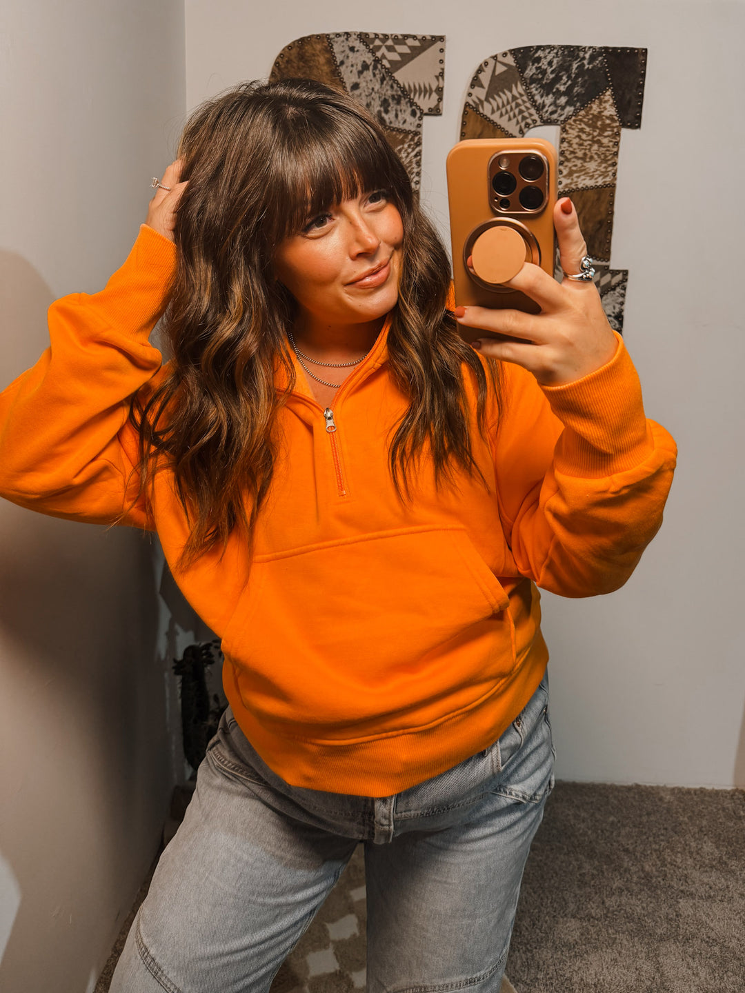 Scuba Hood Pullover: Washed Orange