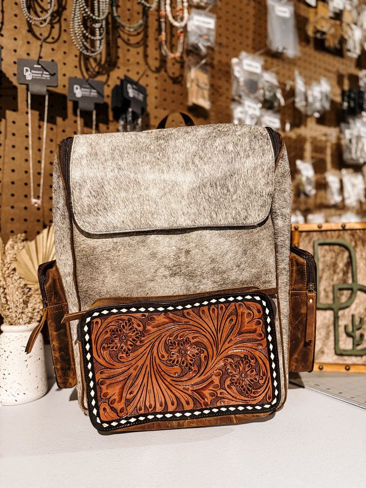 Evangeline Cowhide Backpack #42