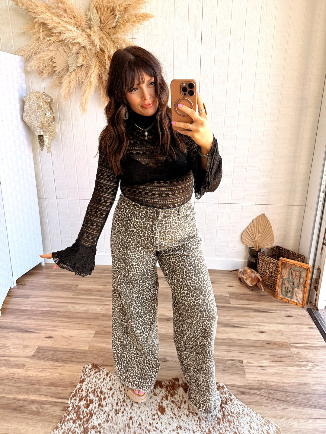 Gatlin Lace Bell Sleeve Top