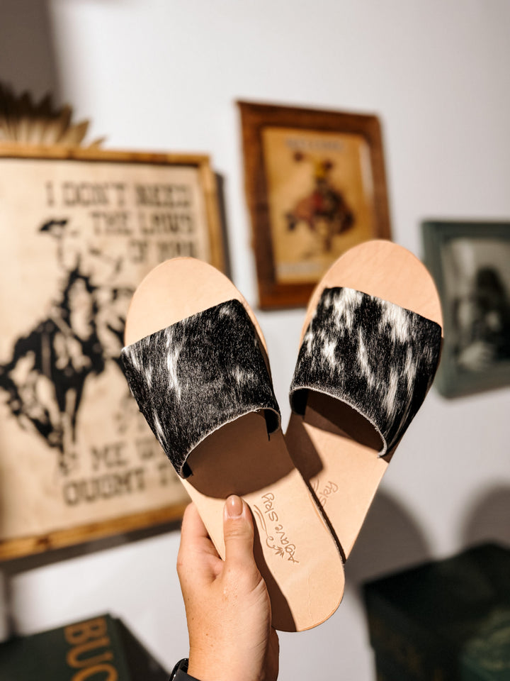 Agave Sky Cowhide Slide Sandals - Size 10 #1