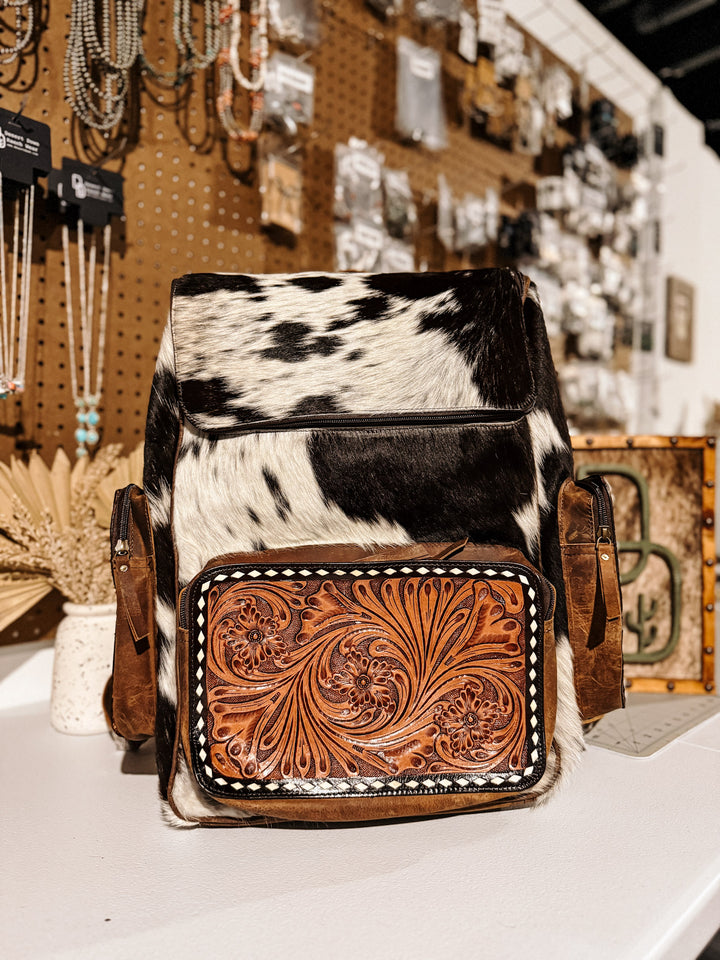Evangeline Cowhide Backpack #9